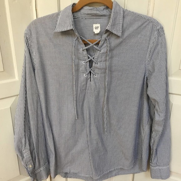 GAP Striped Long Sleeve 100% CottonTunic - Picture 2 of 12